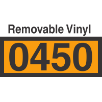 UN0450 Removable Vinyl DOT Orange Panel