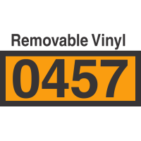 UN0457 Removable Vinyl DOT Orange Panel