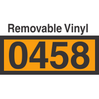 UN0458 Removable Vinyl DOT Orange Panel