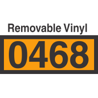 UN0468 Removable Vinyl DOT Orange Panel