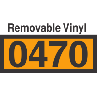 UN0470 Removable Vinyl DOT Orange Panel