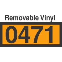 UN0471 Removable Vinyl DOT Orange Panel