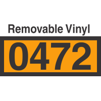 UN0472 Removable Vinyl DOT Orange Panel