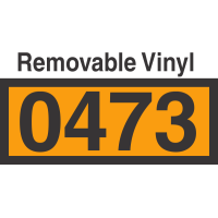 UN0473 Removable Vinyl DOT Orange Panel