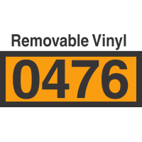 UN0476 Removable Vinyl DOT Orange Panel