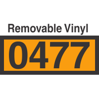 UN0477 Removable Vinyl DOT Orange Panel