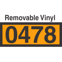 UN0478 Removable Vinyl DOT Orange Panel