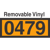 UN0479 Removable Vinyl DOT Orange Panel