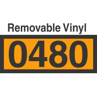 UN0480 Removable Vinyl DOT Orange Panel