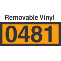 UN0481 Removable Vinyl DOT Orange Panel