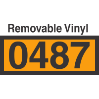 UN0487 Removable Vinyl DOT Orange Panel