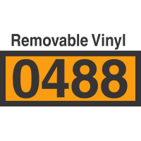 UN0488 Removable Vinyl DOT Orange Panel