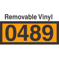 UN0489 Removable Vinyl DOT Orange Panel