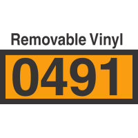 UN0491 Removable Vinyl DOT Orange Panel