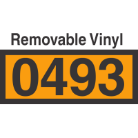 UN0493 Removable Vinyl DOT Orange Panel