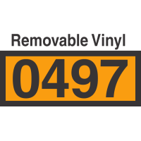 UN0497 Removable Vinyl DOT Orange Panel