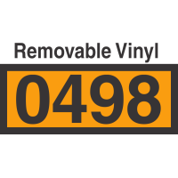 UN0498 Removable Vinyl DOT Orange Panel