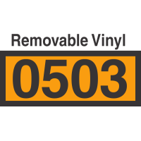 UN0503 Removable Vinyl DOT Orange Panel