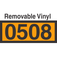 UN0508 Removable Vinyl DOT Orange Panel