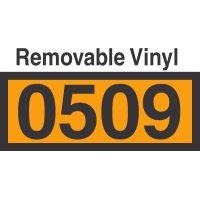 UN0509 Removable Vinyl DOT Orange Panel