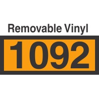 UN1092 Removable Vinyl DOT Orange Panel