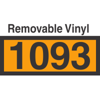 UN1093 Removable Vinyl DOT Orange Panel