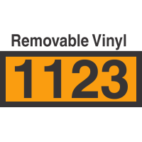 UN1123 Removable Vinyl DOT Orange Panel