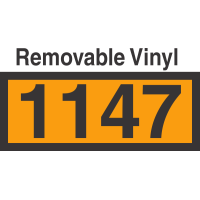 UN1147 Removable Vinyl DOT Orange Panel