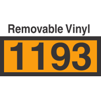 UN1193 Removable Vinyl DOT Orange Panel