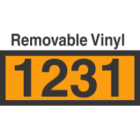 UN1231 Removable Vinyl DOT Orange Panel