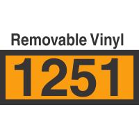 UN1251 Removable Vinyl DOT Orange Panel