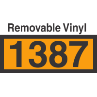 UN1387 Removable Vinyl DOT Orange Panel