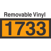 UN1733 Removable Vinyl DOT Orange Panel