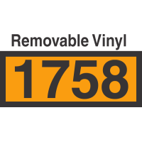 UN1758 Removable Vinyl DOT Orange Panel