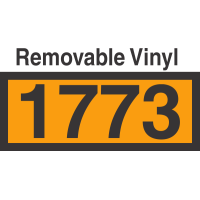 UN1773 Removable Vinyl DOT Orange Panel