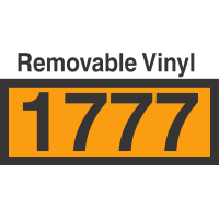 UN1777 Removable Vinyl DOT Orange Panel