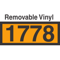 UN1778 Removable Vinyl DOT Orange Panel