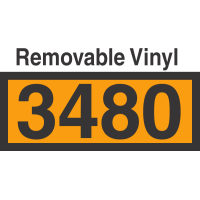 UN3480 Removable Vinyl DOT Orange Panel