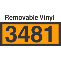 UN3481 Removable Vinyl DOT Orange Panel