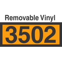 UN3502 Removable Vinyl DOT Orange Panel