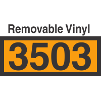 UN3503 Removable Vinyl DOT Orange Panel