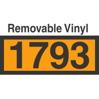 UN1793 Removable Vinyl DOT Orange Panel