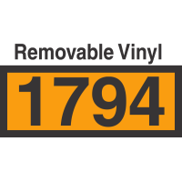 UN1794 Removable Vinyl DOT Orange Panel