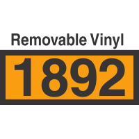 UN1892 Removable Vinyl DOT Orange Panel