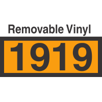 UN1919 Removable Vinyl DOT Orange Panel