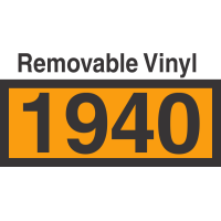 UN1940 Removable Vinyl DOT Orange Panel