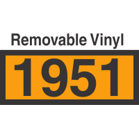 UN1951 Removable Vinyl DOT Orange Panel