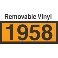 UN1958 Removable Vinyl DOT Orange Panel