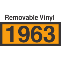 UN1963 Removable Vinyl DOT Orange Panel