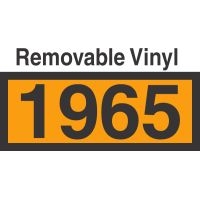 UN1965 Removable Vinyl DOT Orange Panel